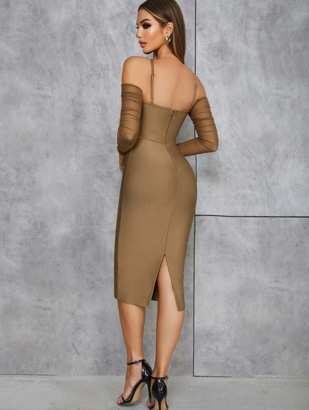 Nude bandage dress M-L