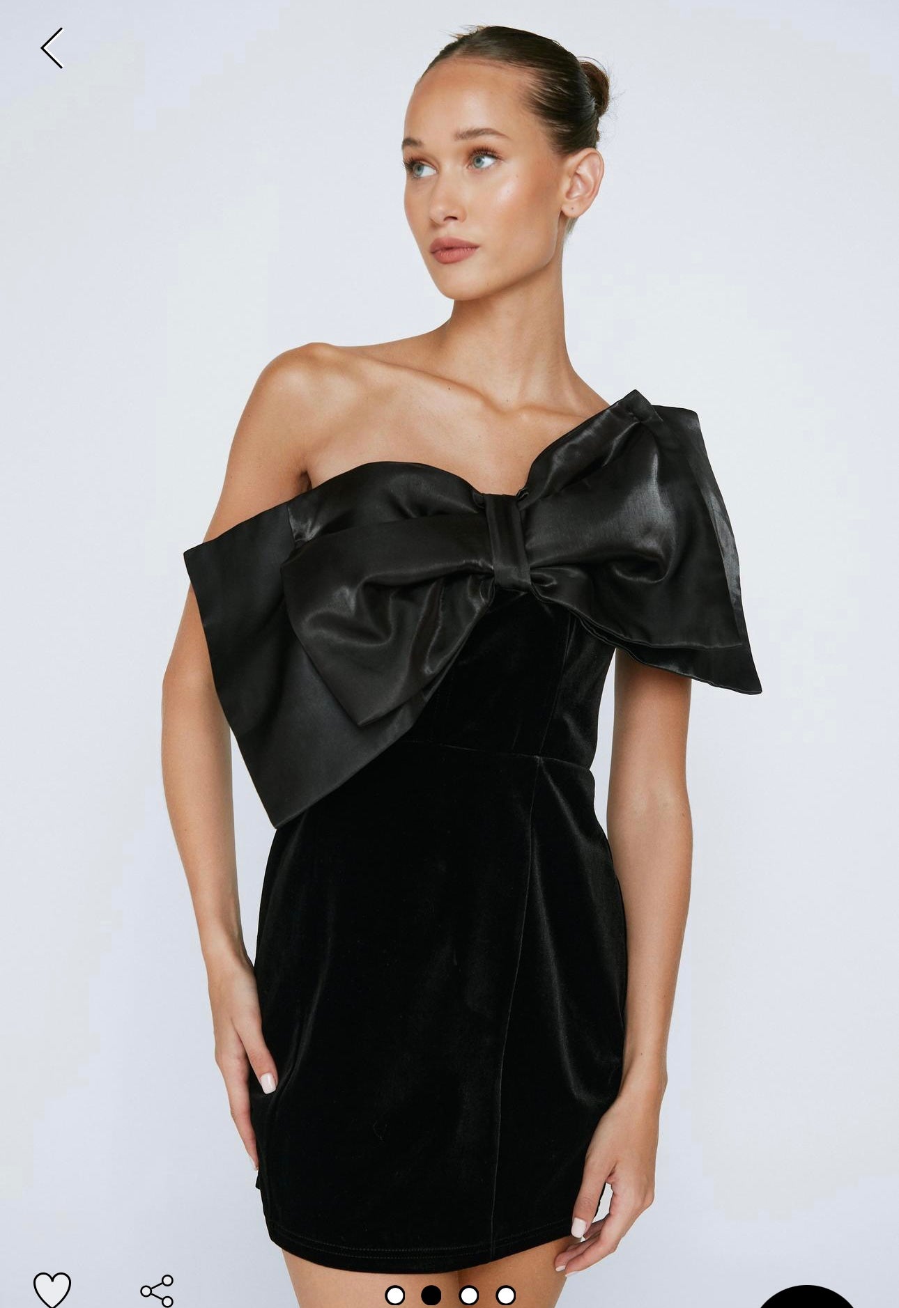 Black velvet bow mini small-medium