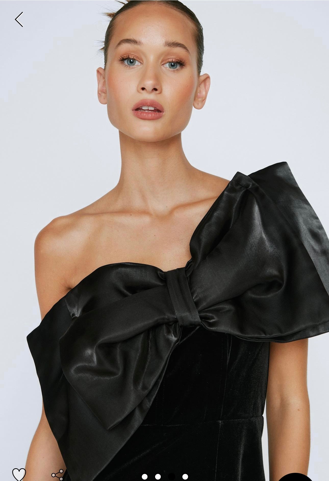 Black velvet bow mini small-medium